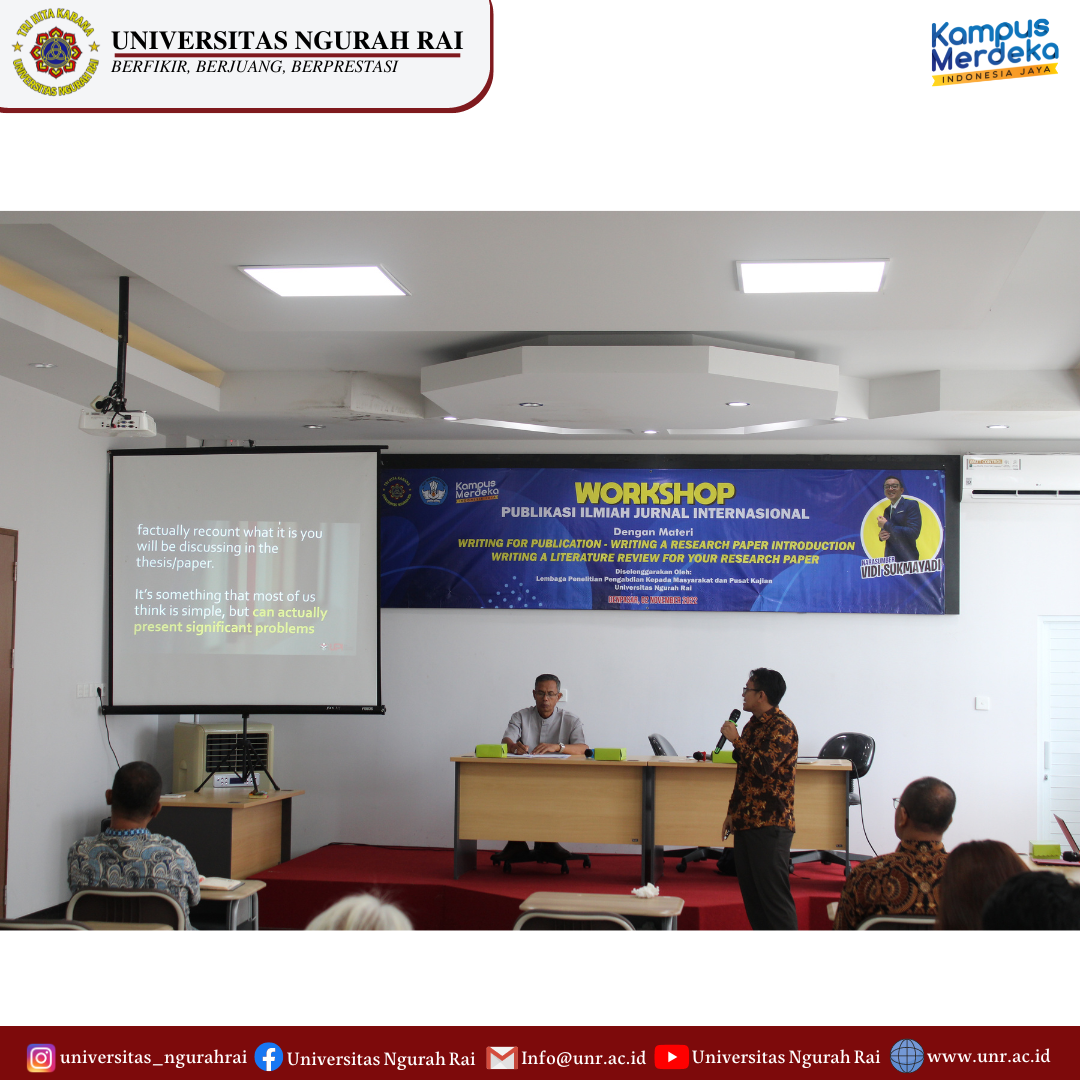 Workshop Publikasi Ilmiah Jurnal International Universitas Ngurah Rai