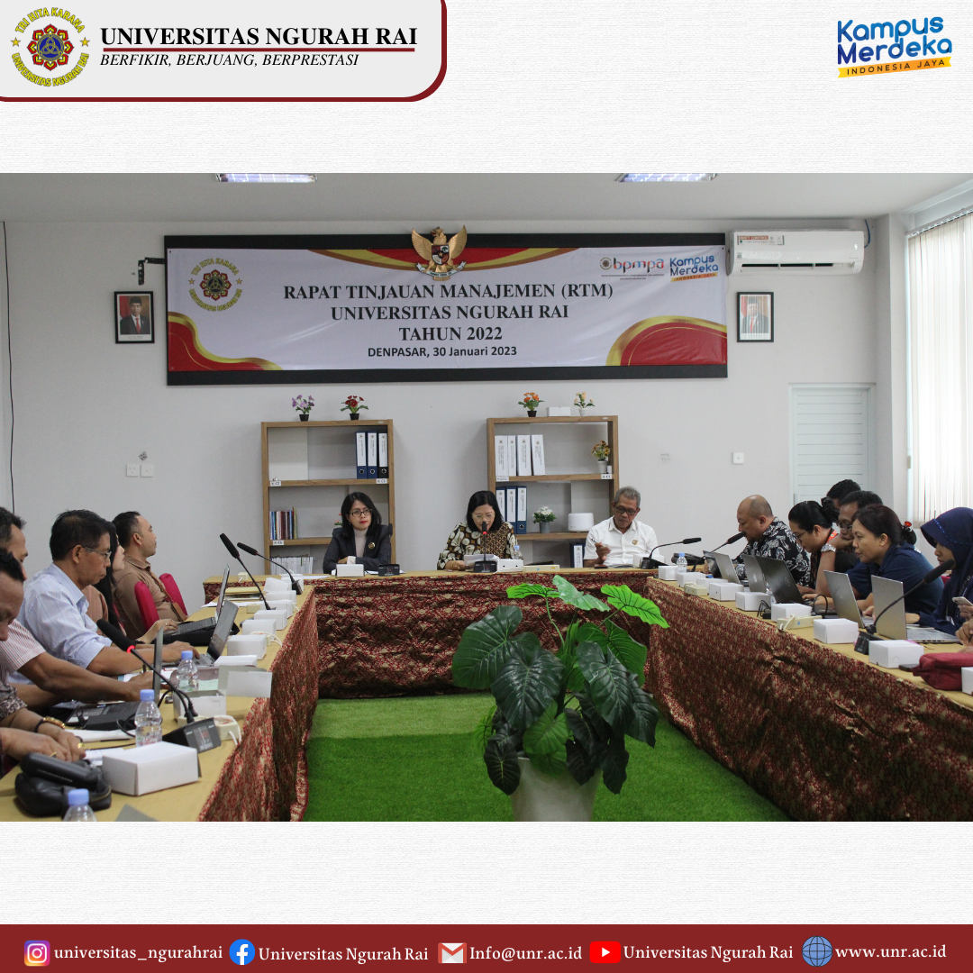 Rapat Kerja Dan Koordinasi Triwulan III Universitas Ngurah Rai - Univ ...